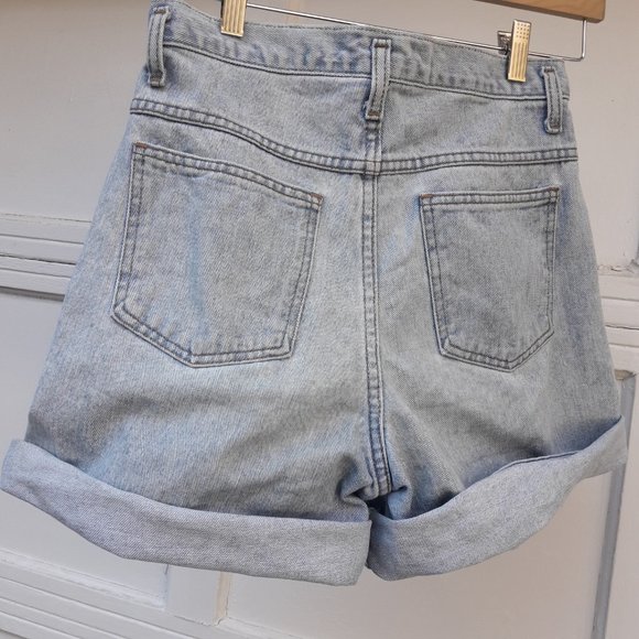 Vintage High Waisted Jean Shorts Slouch Curvy Retro 1980s VTG 90s Size 30W - Picture 6 of 16